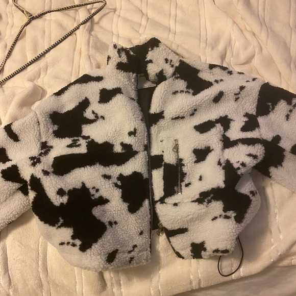 Cow print bombed jacket - Picture 1 of 2